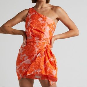 Showpo Orange One Shoulder Dress